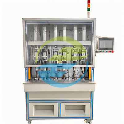 Good price دستگاه آزمایش سخت گیری هوا از هسته شیر مس 6 ایستگاه 0 - 0.6Mpa تجهیزات آزمایش نشت آنلاین